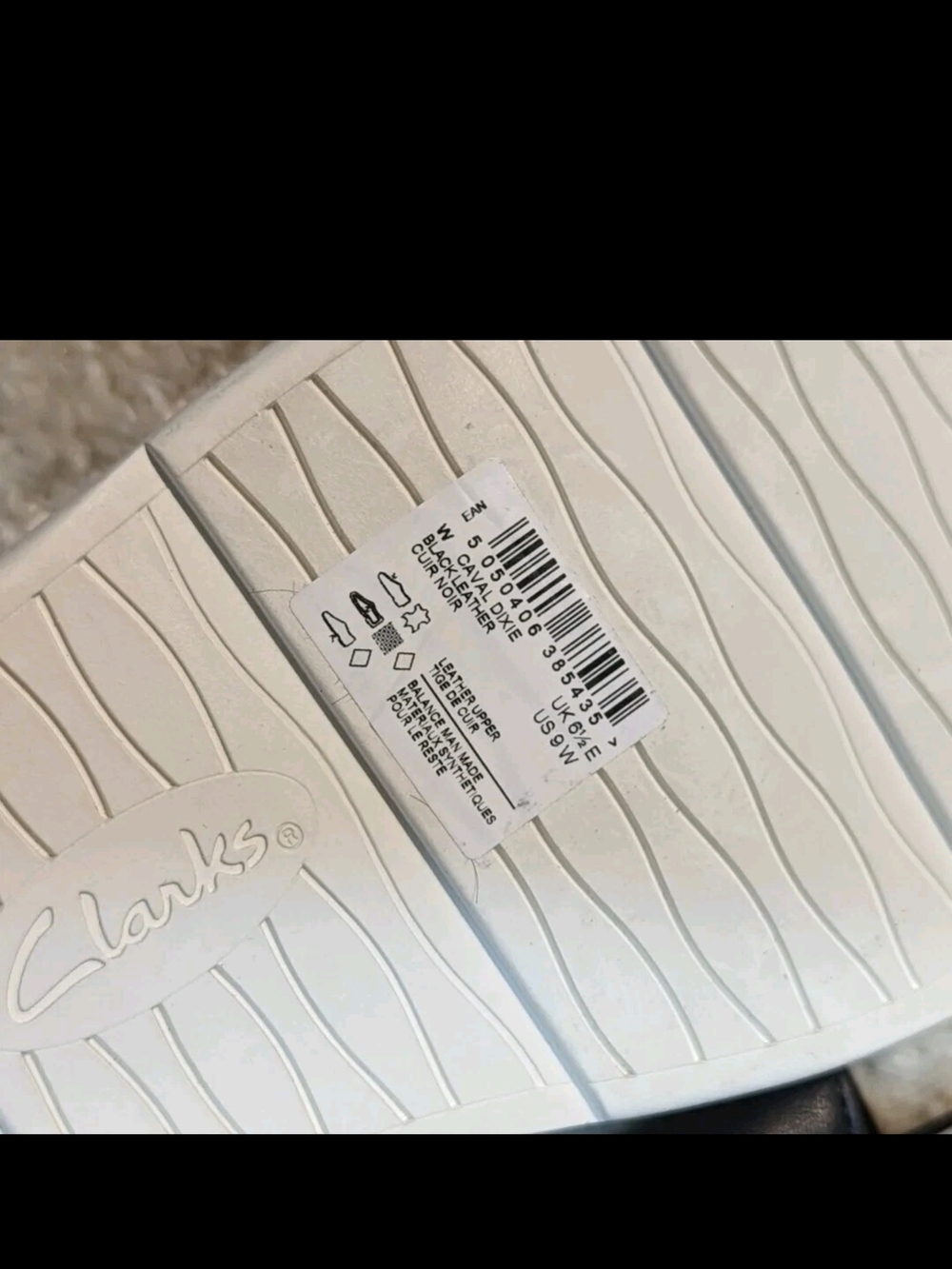 Clarks Artisan Caval Dixie Black Open-Toe Comfort Sandals, 9W - Picture 6 of 7